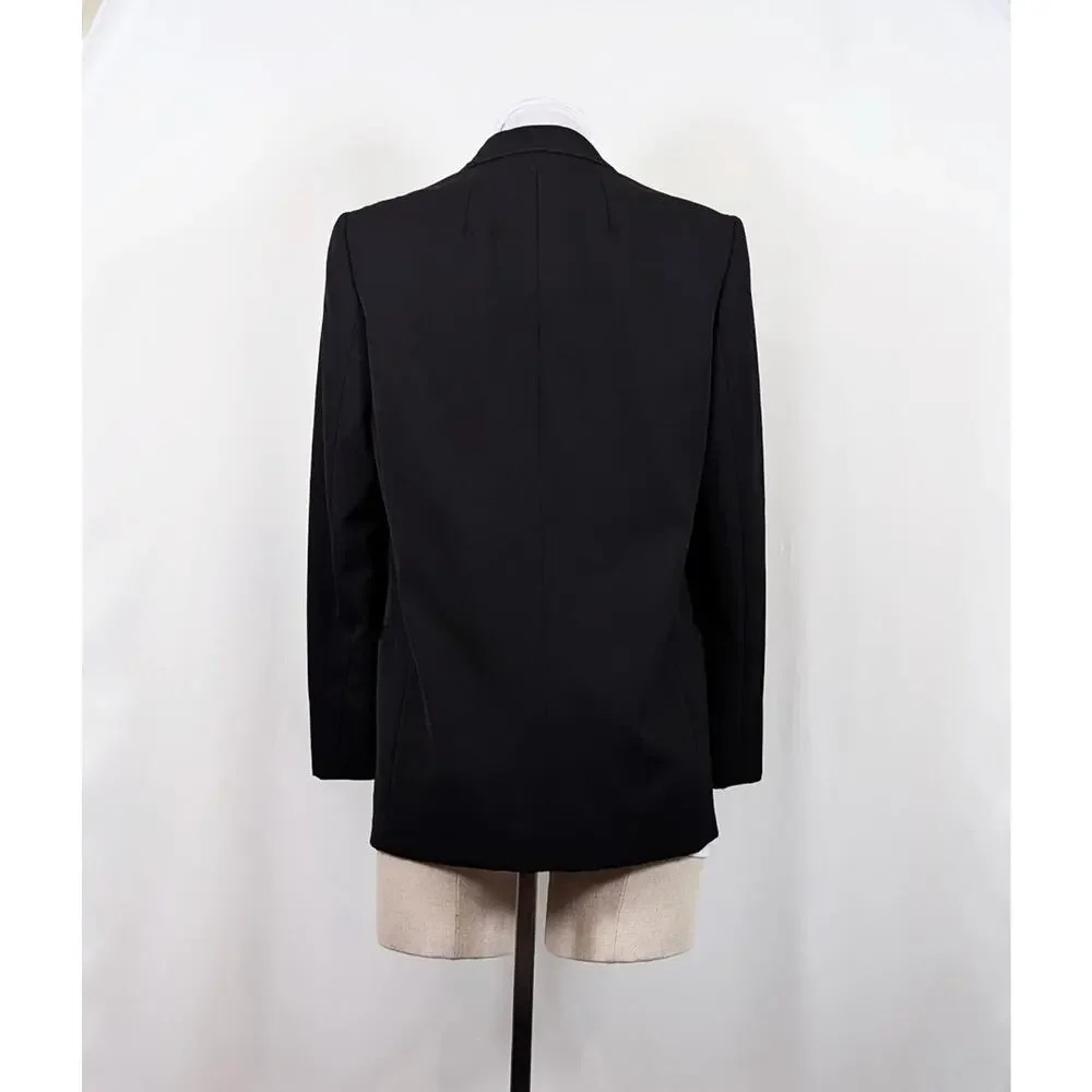 Vintage 70s Skirt Suit Calvin Klein Black Jacket Business Size 8 10 IGLWU - Picture 6 of 16